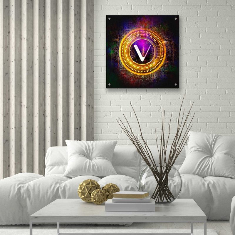 Art mural en verre Vechain Crypto Halo, H 24 po x l 24 po