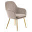 Taraji 46cm H Velvet Upholstered Metal Armchair-113191230-113191229