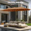 Ayram 457.2 cm W X 274.3 cm D Rectangular Market Parasol with Crank Lift-294134706