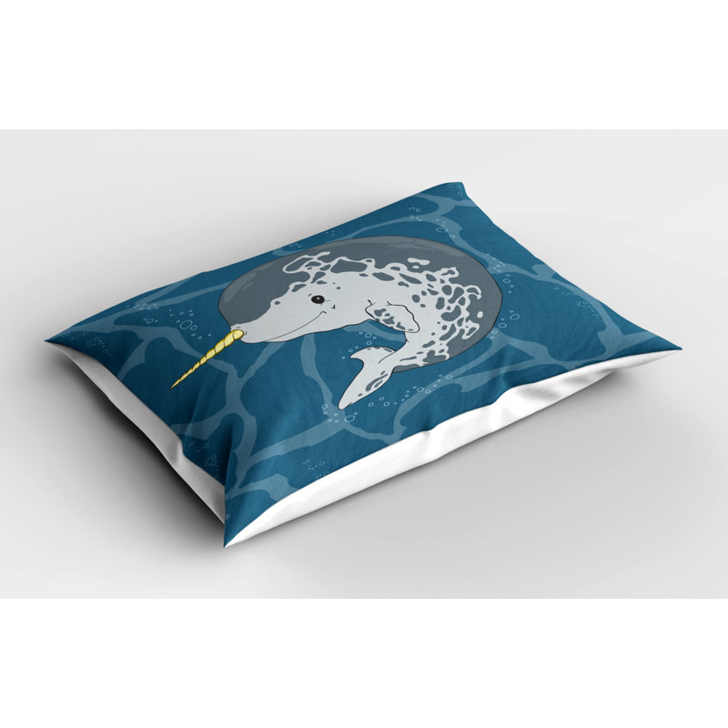 Narwhal Polyester Sham Set, Twin