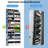 Black 5-Tier Over the Door Hanging Organizer with Extra Large Pockets, Hanging Storage with Clear Windows for Nursery, Pantry, and Closet Single-2035500631-2026343033
