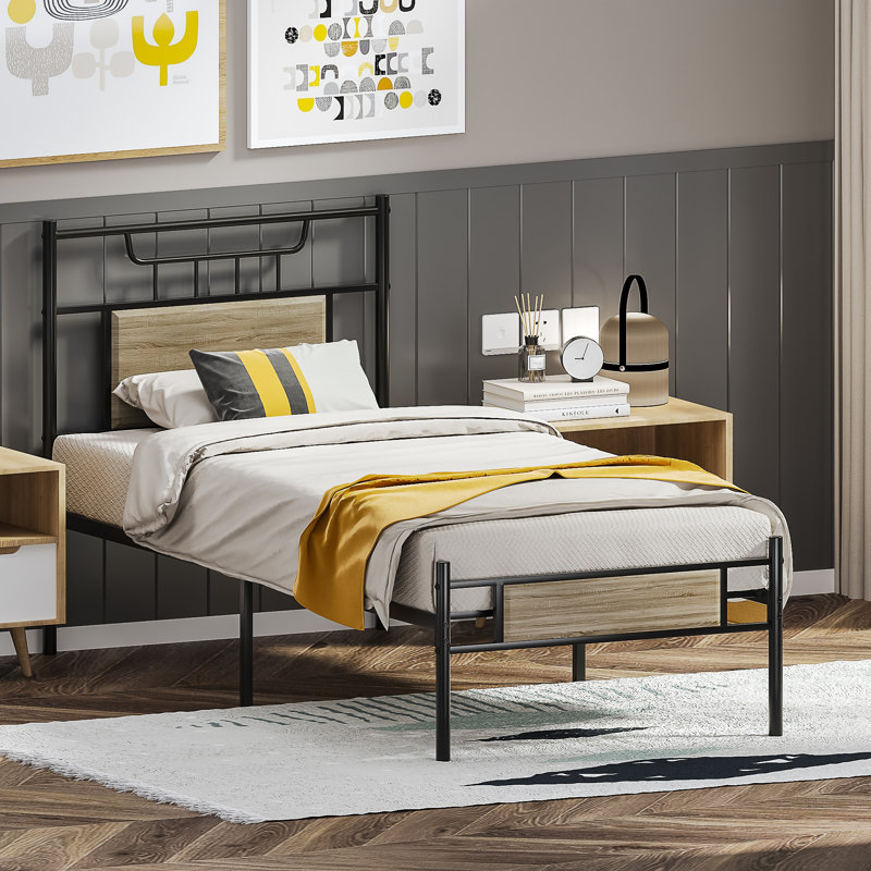 Belteau 43.7'' Bed Frame, Twin, Slate