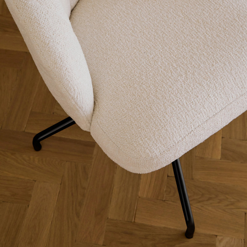 Boucle Office Chair, Black
