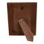 Cadre photo en résine de bois et verre à rayures diagonales de style décontracté moderne pour la chambre à coucher ou le salon - 9 po brun et ivoire-1394051826