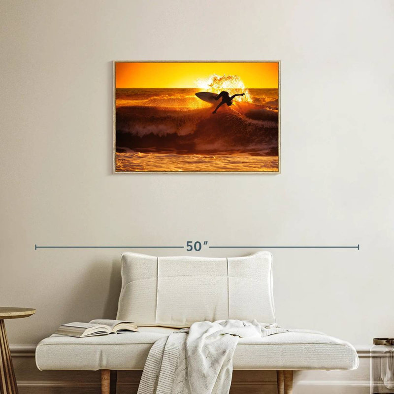 Surfboard Addict, H 21 po x l 31 po, Bois naturel