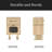 MDF CREATIVE ROTATABLE ROBOT STORAGE SIDE TABLE, NATURAL COLOR