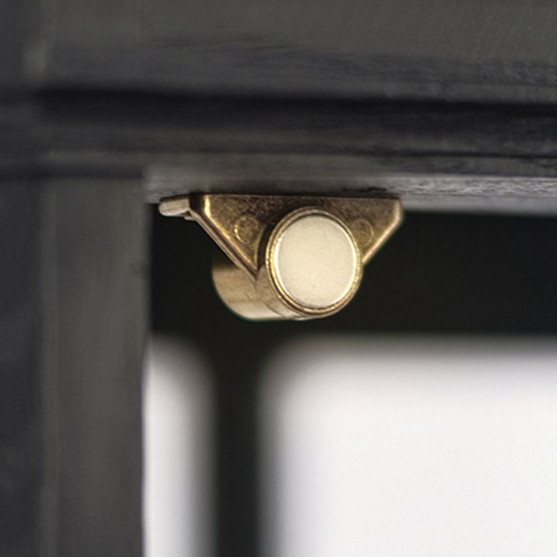 Black Solid  Wood Display Cases, Black