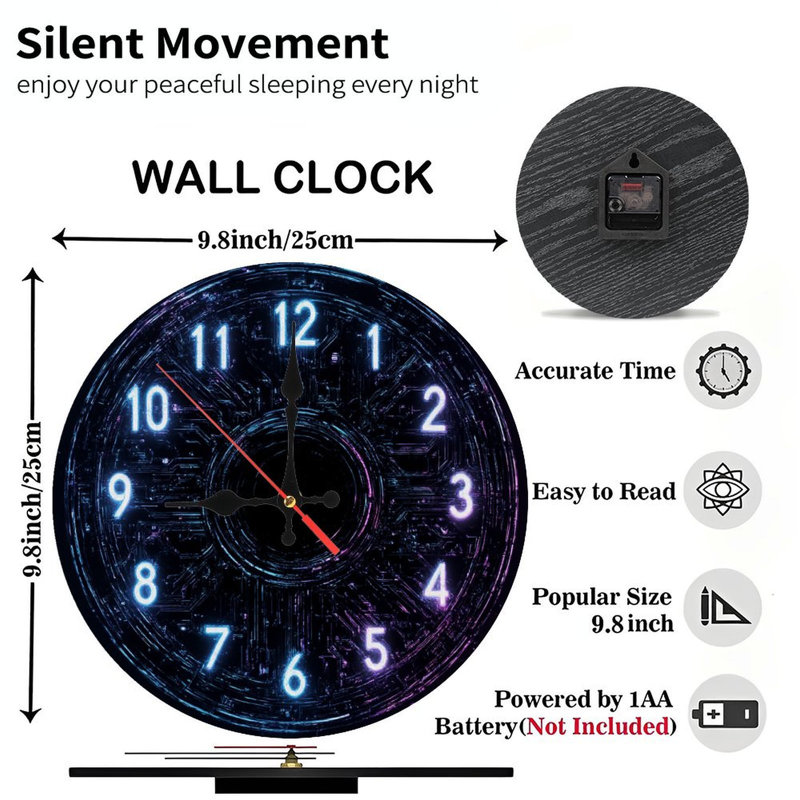 Horloge numérique néon