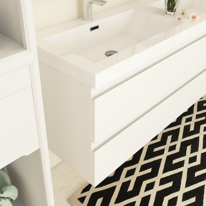 Meuble-lavabo double 59,05 po Quickel, Blanc