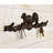 Rustic Cast Iron Playful Squirrel Perching On Tree Branch 4-Peg Wall Hooks Décor