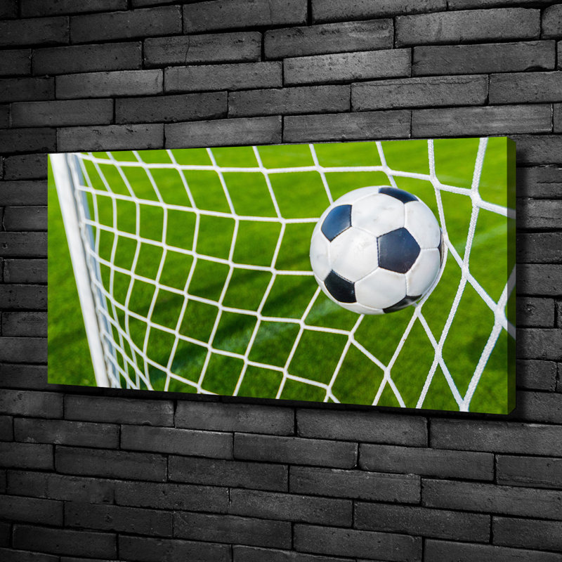 Ball in the Goal 1 Piece Wrapped Canvas Wall Art