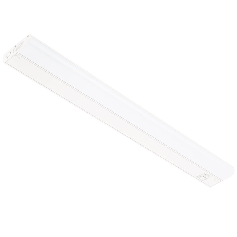 Éclairage sous-armoire à DEL 3 couleurs câblé Inlight de 30 pouces, sélectionnable 3000K / 4000K / 5000K, à intensité variable, fini blanc mat, homologué ETL, IN-0201-14-WH-345K
