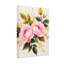 Ensemble de 1 tableau sur toile à motif floral de roses roses et de feuilles vertes-1554502756