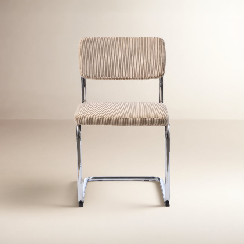 Lova Corduroy Cantilever Chair, Beige