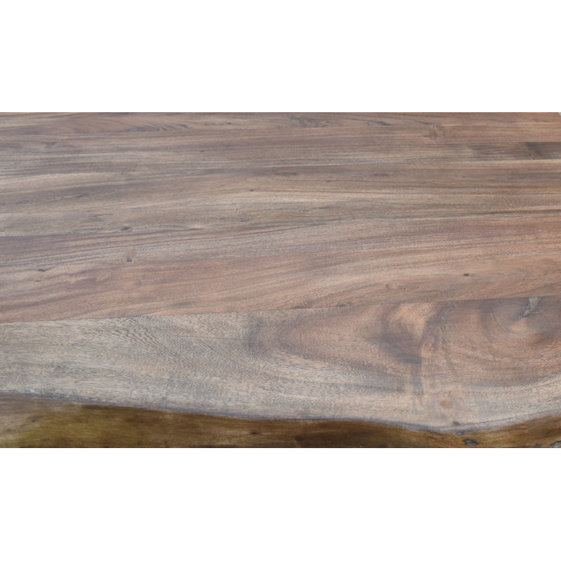 Laub Acacia Solid Wood Top Metal Base Dining Table