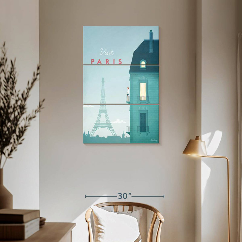 Affiche de voyage rétro Nicci Paris, H 57 po x l 36 po