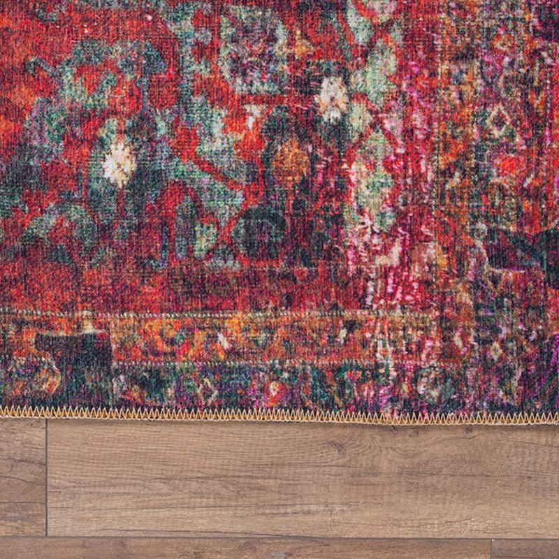 Luxurious Machine Washable Area Rug, 4.9 x 7.5 Feet, 100% Polyester, 1850 g/m², Pile Height: 0.2 inches | Eco-Friendly Recycled Poly Cotton Backing | Perfect for Living Room & Bedroom, Soft and Durable Design