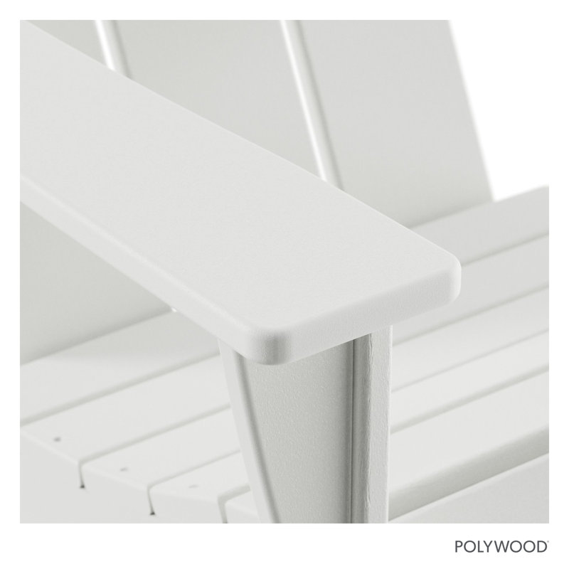 POLYWOOD Modern Adirondack Chair, White
