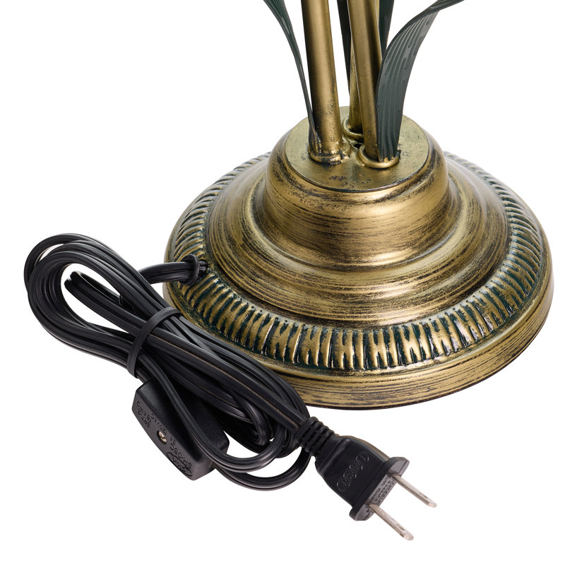 Lampe d'appoint en verre soufflé à la main 23,5 po 3 lumières Calla Lily , Jaune 