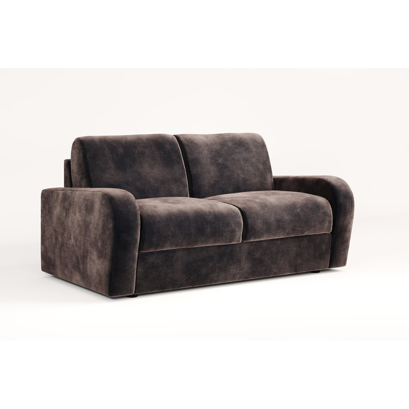 Jay-Be® Deco Sofa Bed with e-Sprung™ Mattress - Three seater - Luxe Velvet, Steel, 81cm H x 170cm W x 100cm D