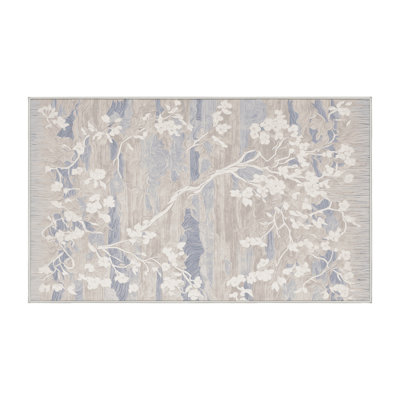 Machine Washable Beige Area Rug