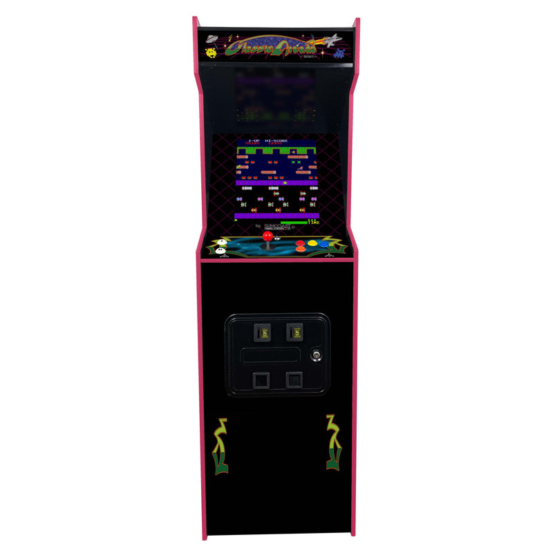 Full Size Arcade Machine with 19" Monitor and 60 Retro Games - Fully Assembled, Pink