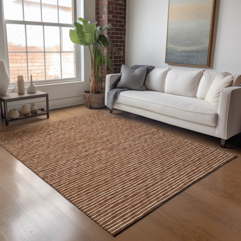 Premium Machine Washable Taylor AMF138 Paprika Rug, Rectangle 10' x 14'