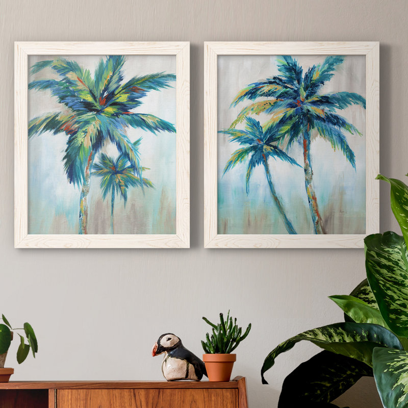 «Bright Breeze I», ensemble de reproductions d'aquarelles conçues par J Paul, Toile encadrée, H 24 po x l 36 po, Blanc