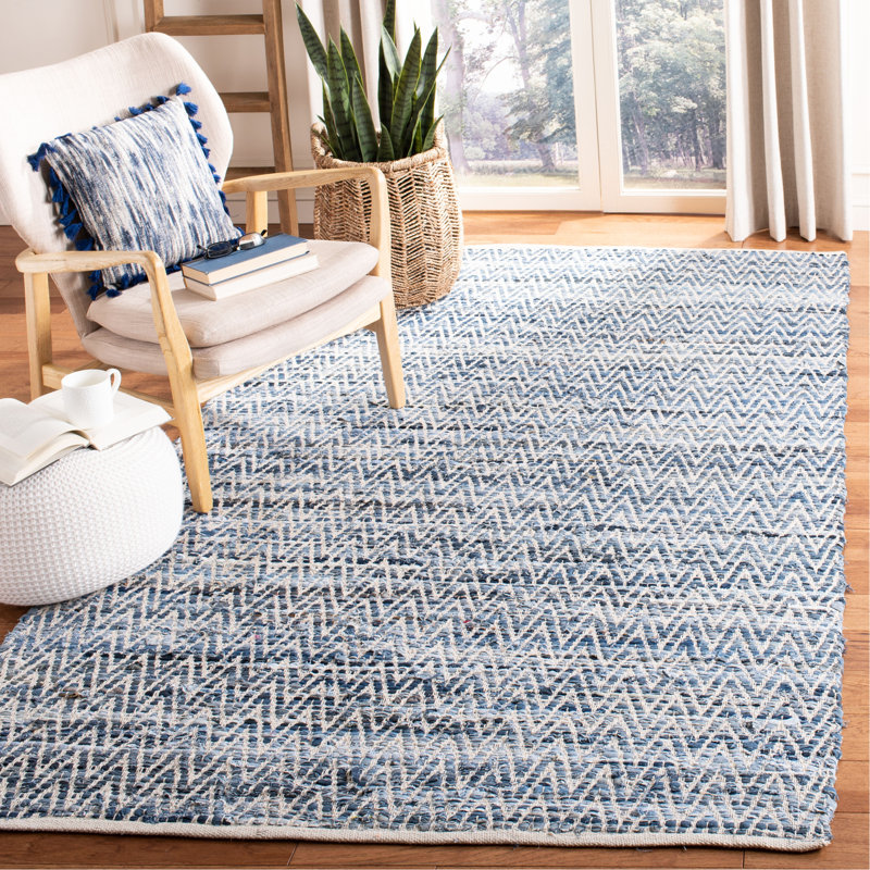 Tapis à chevrons performance tissé à la main Montauk, Rectangle de 5 pi x 8 pi