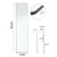Heulyn Rectangle Metal Frame Over the Door Full Length Mirror-249467896-249467901