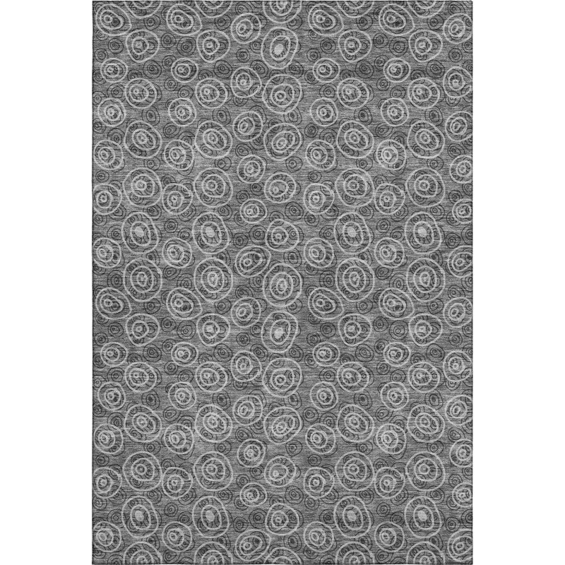 Premium Machine Washable Prisco Gray Rug, Rectangle 9' x 12'