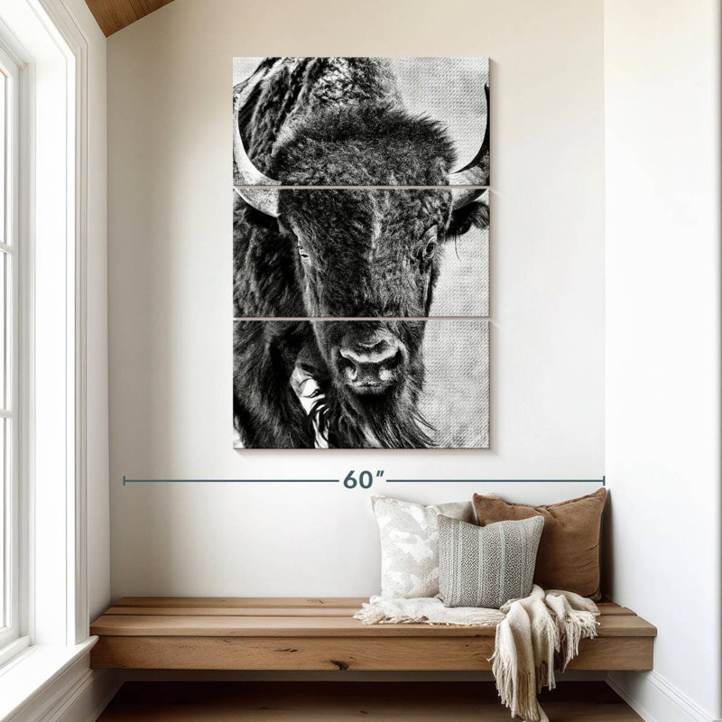 Brampt Buffalo Portrait, 50'' H X 32'' W