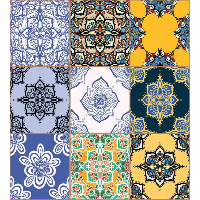 Eclectic Polyester Geometric Shapes Duvet Cover