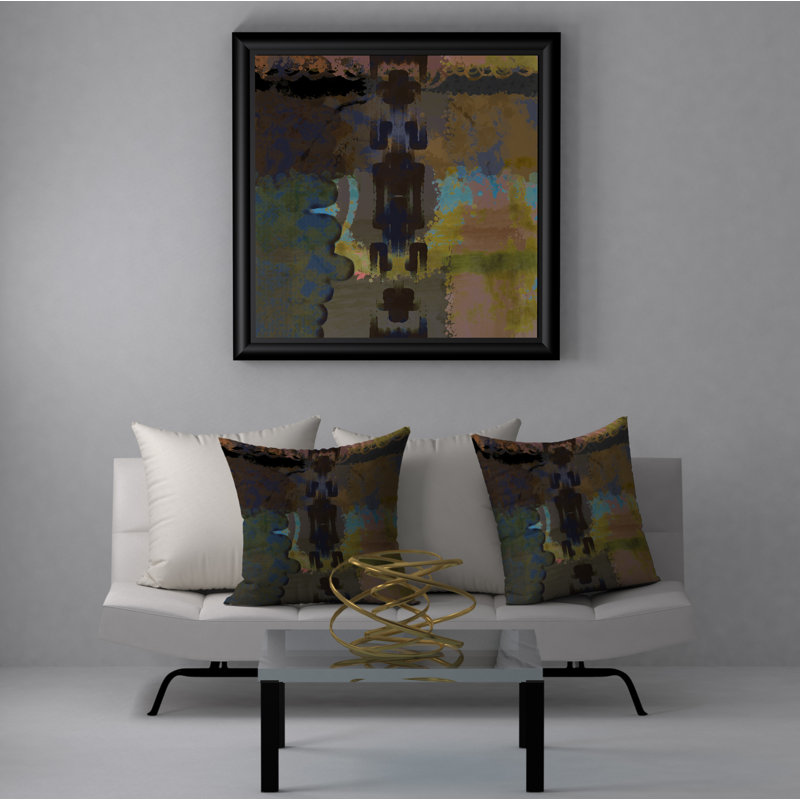 Abstract Reversible Throw Pillow, 20" x 20"