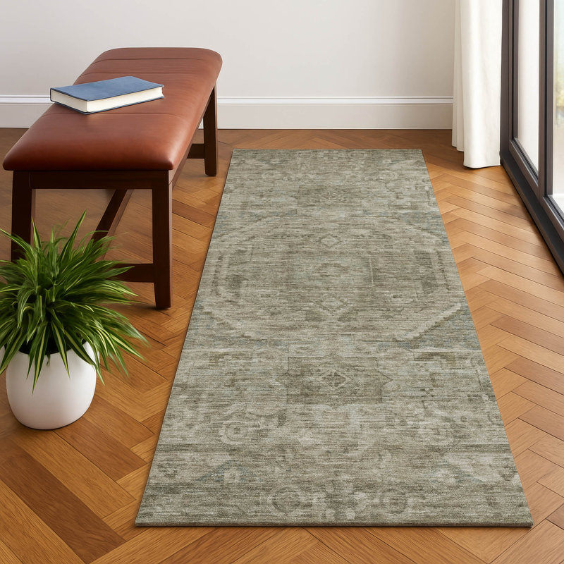 Premium Machine Washable Lubbers AMF1743 Global Rug, Runner 2'3" x 7'6"