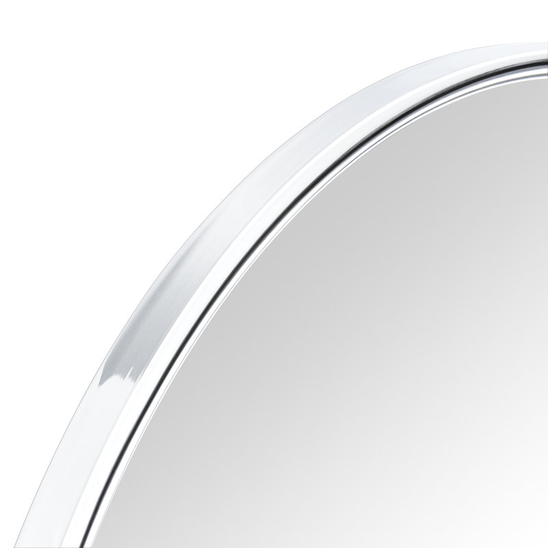  Elysian Oval 30" H x 20" W Metal Framed Wall Mounted Bathroom / Vanity Mirror in Chrome, Chrome