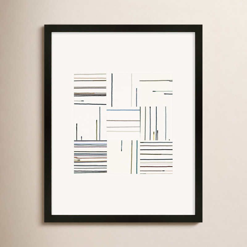 Drips III Painting by Beth James, Black Framed, 30" H x 24" W x 1.25" D