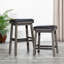 Tabouret de bar 30 po avec siège en cuir pour la cuisine-227261870