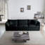Canapé modulaire surdimensionné en L avec repose-pieds réversible en chenille noire-1367229170