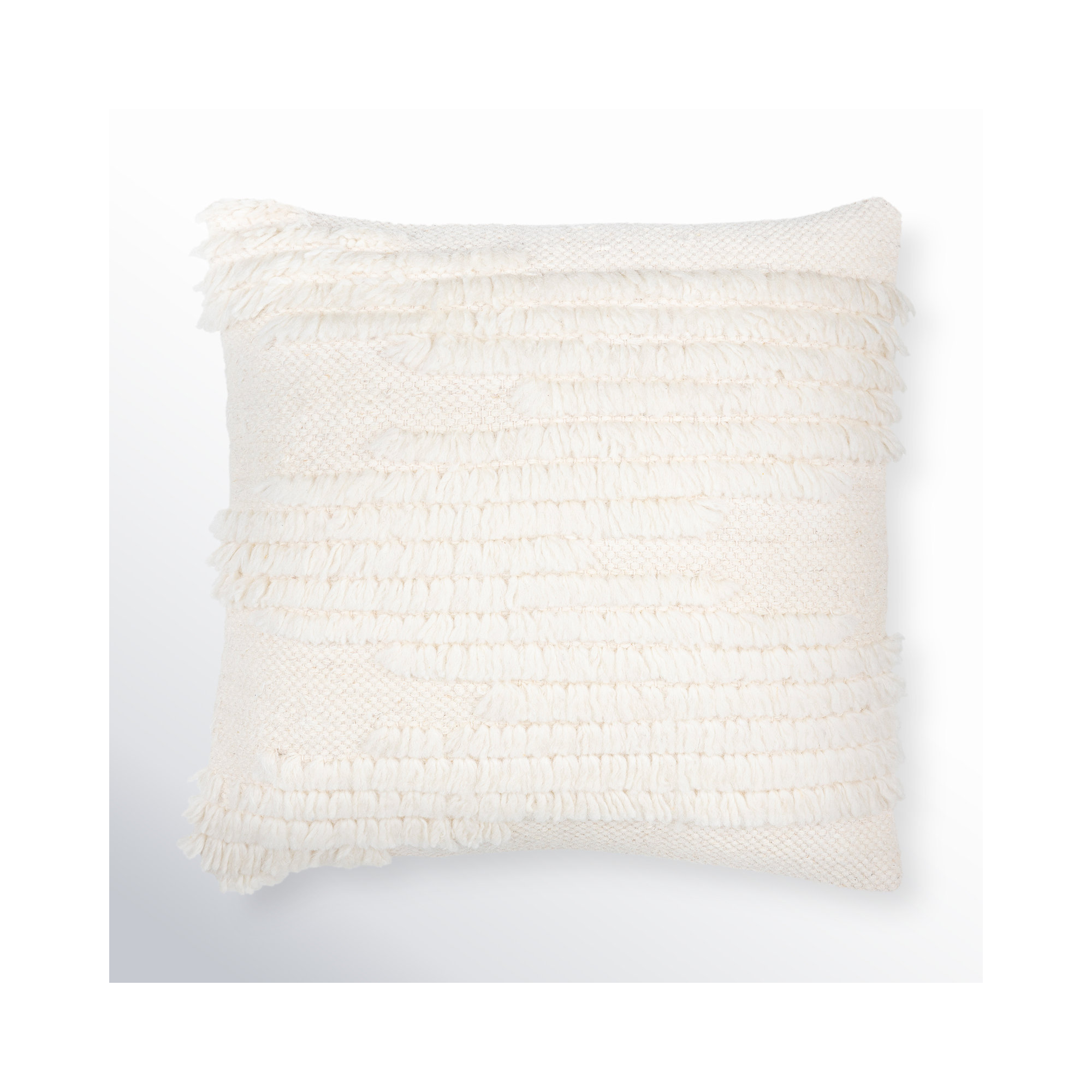 Emberly Ruffled Throw Pillow, 18" x 18", Polyester/Polyfill