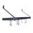 36" Solid Frame Bookshelf Wall Rack with Straight Arms & 8 Hooks