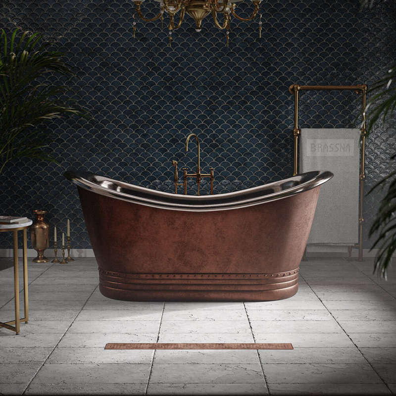 1780mm x 790mm Freestanding Copper Bathtub