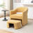 Upholstered Barrel Chair With Ottoman-549360607
