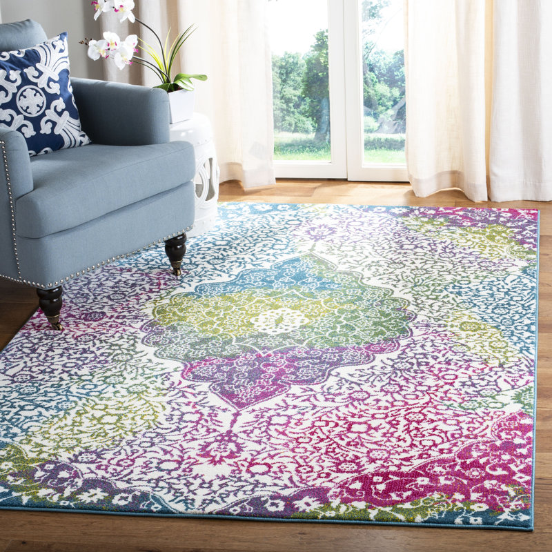 Wymore Damask Area Rug, Rectangle 201 x 274 cm