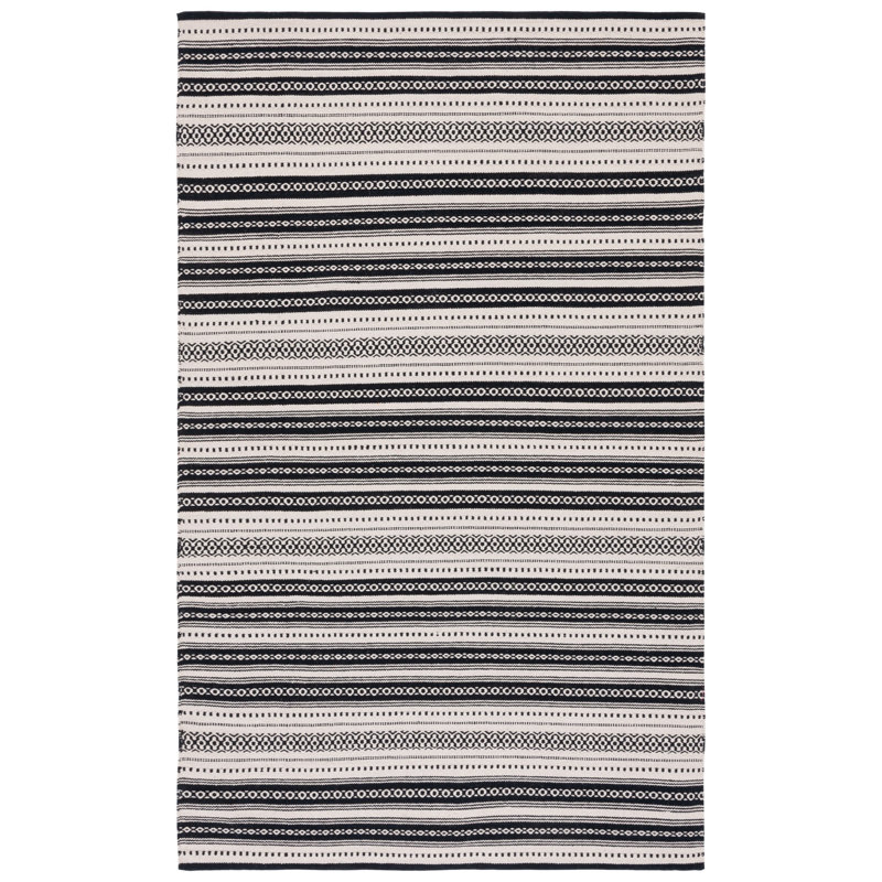 Danille Flat Weave Cotton Striped Rug, Runner 2'3" x 9'