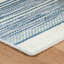 Ellington Machine Printed Polyester Striped Area Rug in Blue/White-231805166