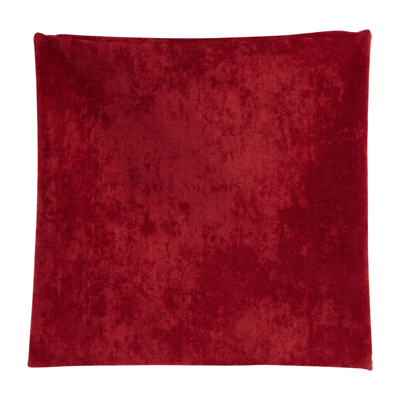  Velvet Polyester Throw Pillow, Ruby, Cover & Insert