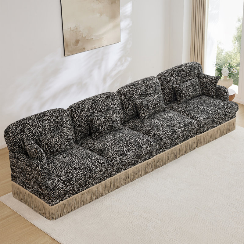 Canapé Comfy Chenille, H 34,6 po x l 131,5 po x l 33 po, Kaki