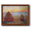 «Grainstacks At Giverny, Sunset, 1889», reproduction encadrée sur toile par J Paul-1010845672-1010845675