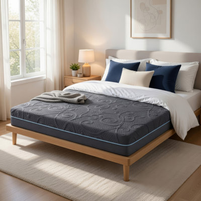 Kae Queen Size Mattress, Hybrid Cool Gel Infused Memory Foam, 8 Inch Firm